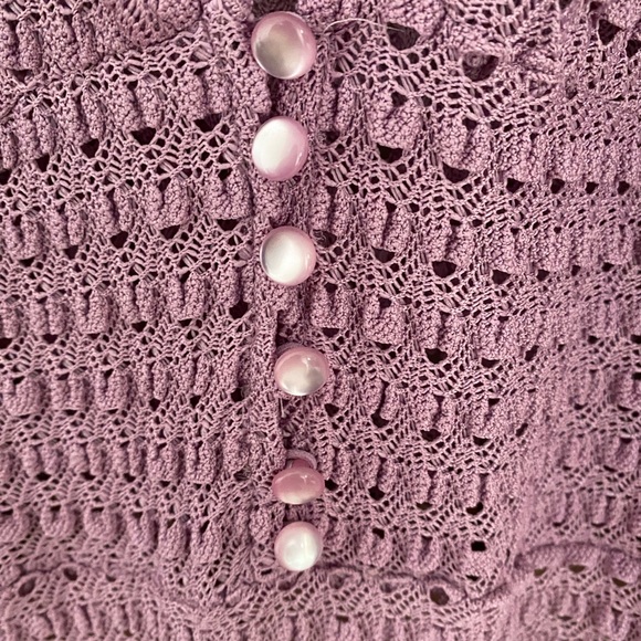 Zara long dress lavender knit Sundress cotaggecore femenine wedding guest fall - Picture 6 of 8